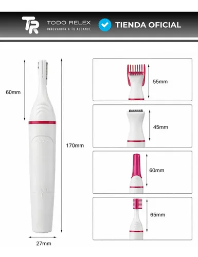 Depiladora Afeitadora Mujer 5 En 1 Facial Corporal Sin Dolor