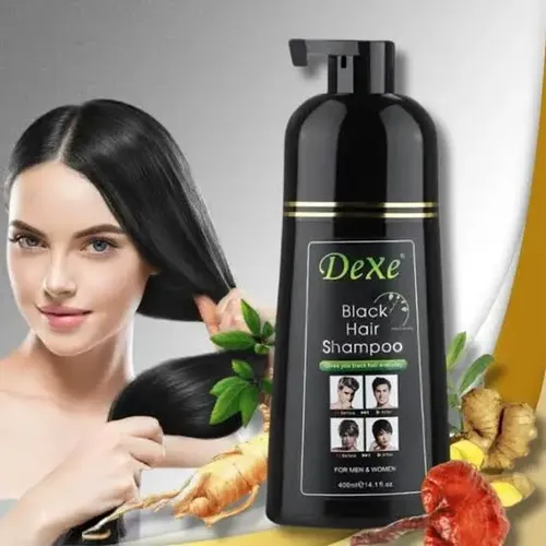 Shampoo Dexe Negro 400ml Black Hair Cubre Canas En 5 Minutos