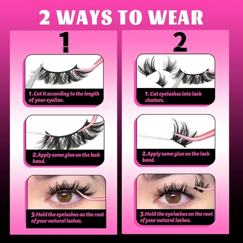 Pestañas Postizas Veleasha Lashes Manga Cat Eye Mermaid