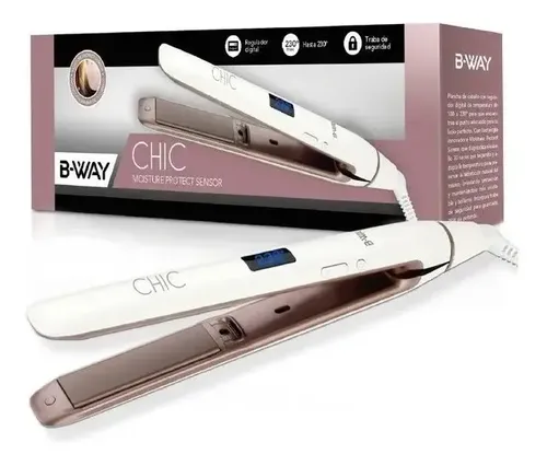 Planchita Pelo B-Way Chic Ceramic Digital Blanco 100-230°C