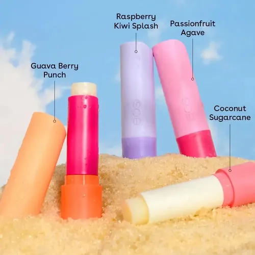 Eos Labiales 100% Natural Smooth Lip Balm Tropical 4 Pack