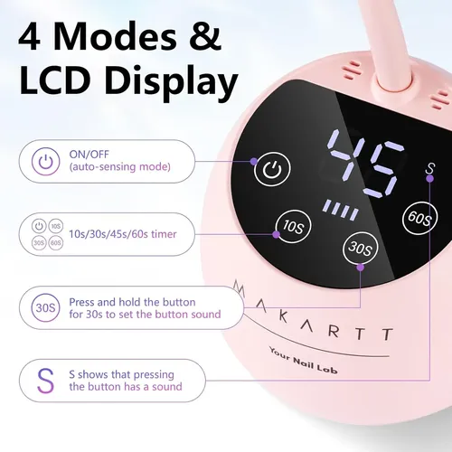 Lámpara Uv Led Para Uñas Gel 39w Con Sensor Y Usb