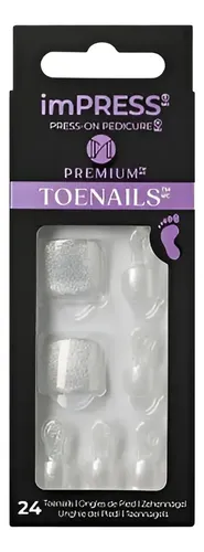 Impress premium kiss uñas postizas de pies – modelo sweet delight