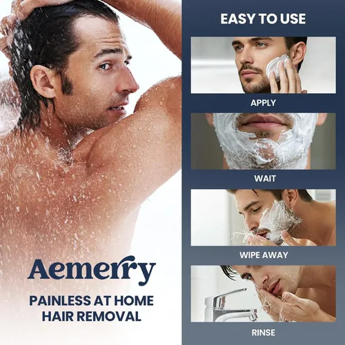 Crema Depilatoria Para Hombres Aemerry 4 Fl Oz (pack De 2)