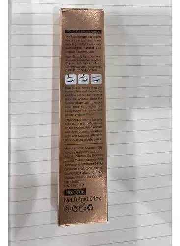 Lápiz Waterproof Para Cejas 4 Puntas Light Brown Fiopet