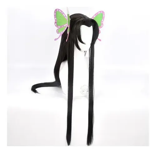 Ee. Qq. Demon Slayer Kanae Kocho Cosplay Peluca Pelo Largo*l
