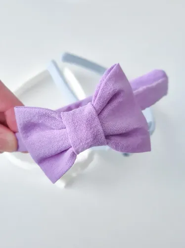 Vincha Nena Tussor Algodon Con Moño Accesorio Pelo Infantil