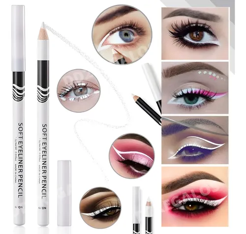 Lápiz Delineador Blanco Iluminador Cejas Ojos Microblading