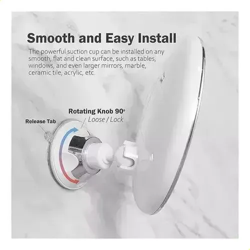 Ventosas De Maquillaje Led Con Espejo, Aumento De 10 X, Usb,
