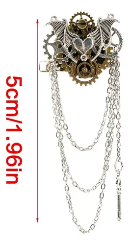 Broche De Pelo Steampunk Gear Wing