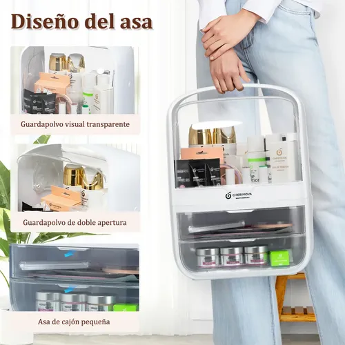 Organizador De Cosmeticos Maquillajes 3 Cajones Separadores
