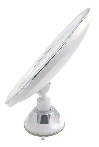 Espejo Maquillaje Jessamy Redondo con Luz LED y Zoom 7x USB Plateado