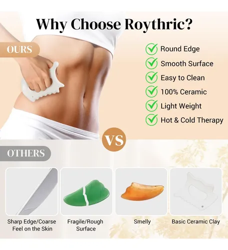 Masajeador Roythric 6 En 1 De Cerámica Para Gua Sha