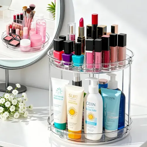Organizador Giratorio Acrilico Cosmeticos Cocina Baño Maquil