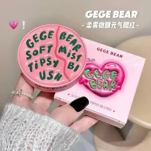 Rubor Blush Compacto Gege Bear Acabado Natural Suave Tono del maquillaje 02