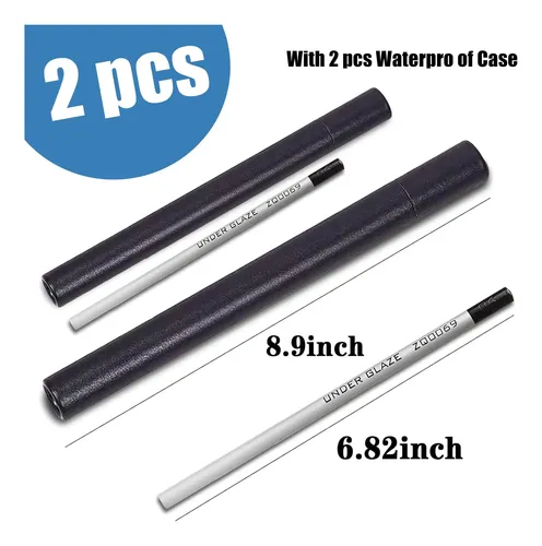 Zzyfgh 2 Pcs Black Underglaze Pencils, Glaze Pencils Cone