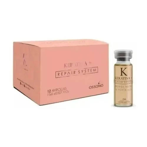 Ampollas Keratina + Repair System Ossono Caja De 12 X 15ml