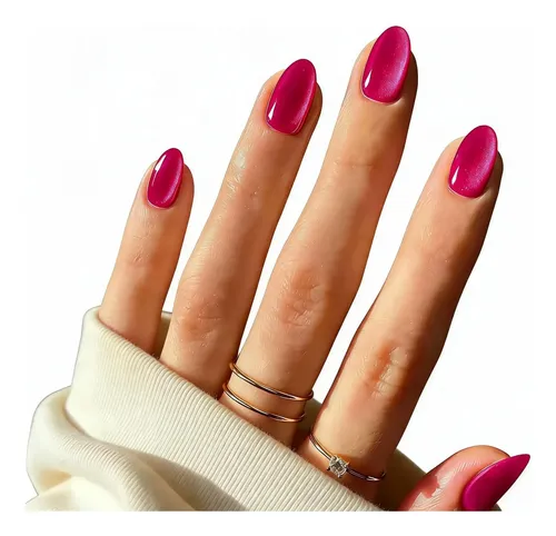 Uñas Postizas Cat Eye Hot Pink 30p Kxamelie 15 Tallas