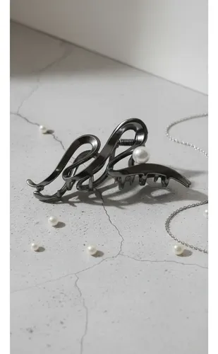 Broche Para Pelo De Moda, Grande Plateado Metal 11cm