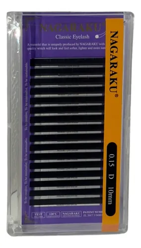 Kit Nagaraku Extensiones De Pestañas Clásicas 0.15 Curva D Largos 7 Al 10 Mm