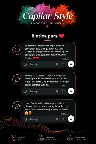 Biotina Pura 500cc Más Regalo De 250cc. Anti Caída Fortalece