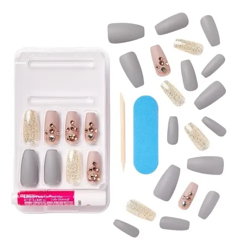 Uñas Kiss Glue-on Masterpiece Nails Originales Instantáneas