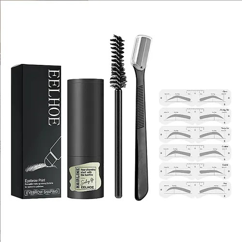 T-kit De Estampado De Cejas Natural Hairline Powder Quick Ey