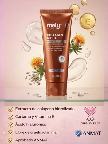 Mascarilla Facial Colageno Hidrolizado Nocturna Velo Hidrata