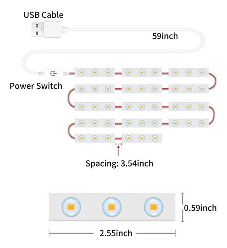 Cadena De Lámparas, Espejo, Espejo, Baño, Luces Led, Luces D