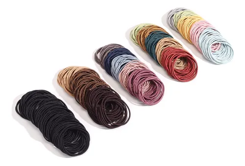 Ligas Para El Cabello Helamvly 500 Unidades Nylon Negro Mult
