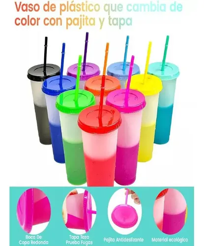 Jsjx Juego De 20 Vasos Mágicos De 710 Ml, Cambian De Color,