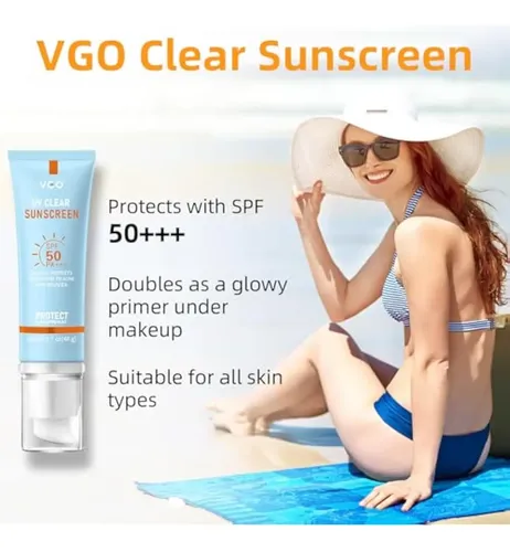 Vgo Protector Solar Facial Transparente Spf 50,