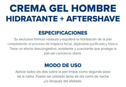 Crema Gel Dermaglós Hombres Hidratante + After Shave 100ml