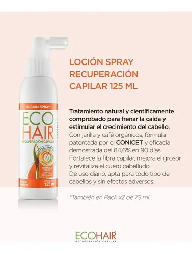 Loción EcoHair Crecimiento Cabello Anticaida 125 Ml