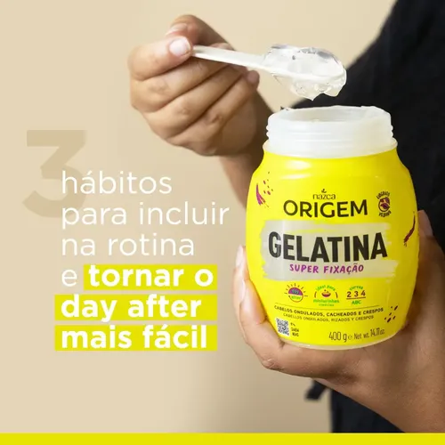 Origem Gelatina Super Fija Antifrizz Define Day After Curlyg