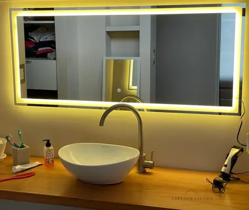 Espejo Rectangular Luz Led 110x80cm Touch On/off Dimerizable