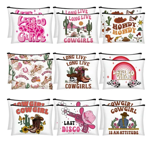 Bolsa De Maquillaje Reginary Cowgirls Disco Western, 18 Unid