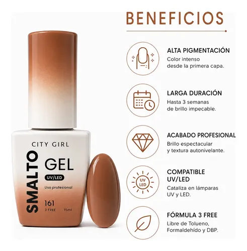 Esmalte Semipermanente City Girl 15ml Uv/led Profesional