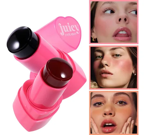 Kit De 9 Barras Rubor Gel Mate Corazón Hidratante Duradero