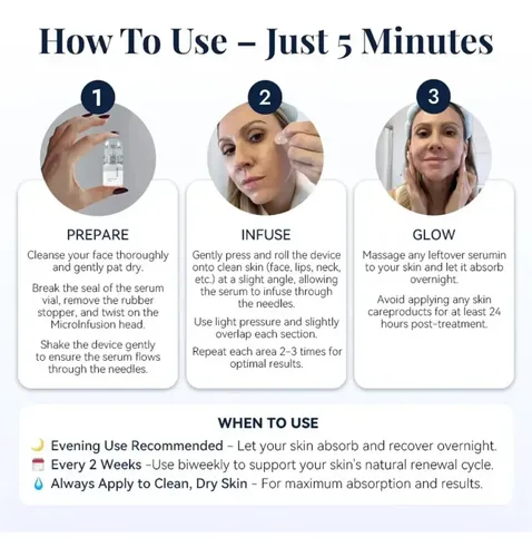 Microinfusión Microagujas Facial Antiarrugas Y Efecto Tensor