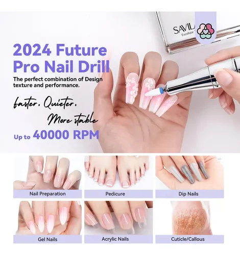 Taladro De Uñas Eléctrico Saviland 2024 Pro Future Tech 4000