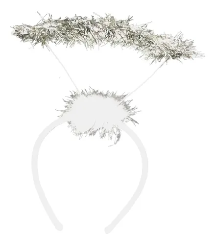 Angel Halo Headband With Feather Trim For Cosplay