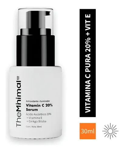 The Minimal Co Sérum Vitamina C 20% Antioxidante Despigmenta Momento de aplicación Día/Noche Tipo de piel Todo tipo de piel
