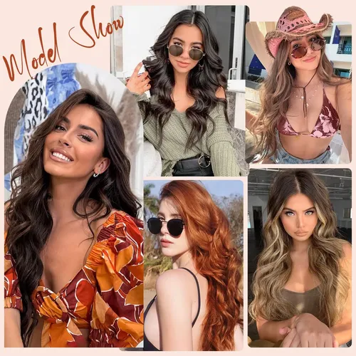 Extensiones Cabello Ondulado Sintetico 50cm 4 Ginger Orange