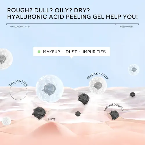 Gel Exfoliante Ácido Hialurónico Quiyum 2 Pzs Hidratante