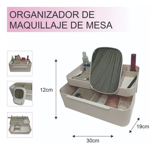 Organizador Mesa Maquillaje Manicuria Escritorio Plastico E