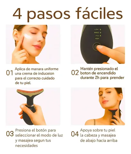 Pack de Masajeadores Faciales Microcorriente RelexTech para Reducir Papada con Gel