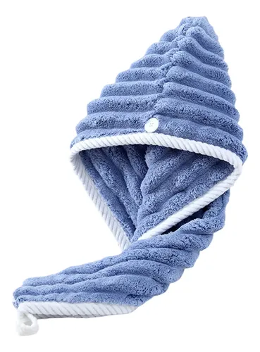 Absorbency Hair Towel Wrap, Dry Hair Turban For Women Blue 6ee419401-bl