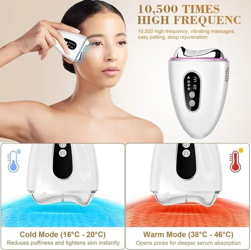 Masajeador Facial Gua Sha Cuello Lifting Frio Calor Led