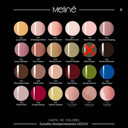 Kit X 8 Esmaltes Meliné Semipermanente Tonos A Elección